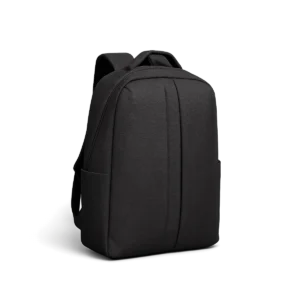 Sac à dos classique noir pour usage professionnel avec compartiment principal et design sobre
